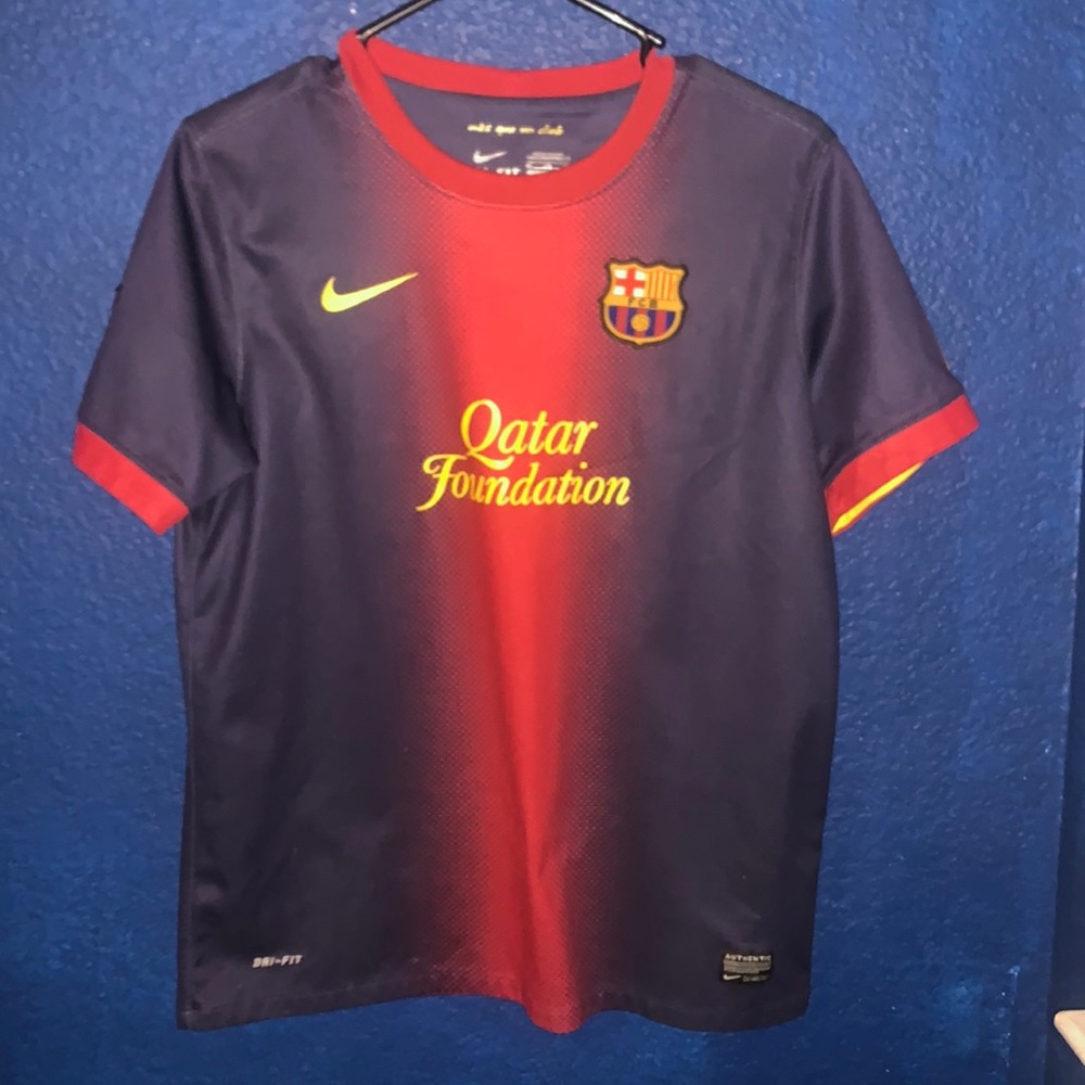 Nike FC Barcelona 2012 2013 Jersey. Failed heat removal, see back.